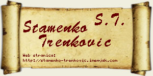 Stamenko Trenković vizit kartica